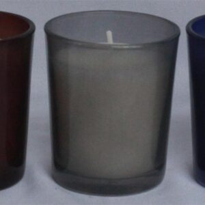 Wax filled Glass - CYLINDER shape FL005 / JADE finish