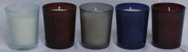 Wax filled Glass - CYLINDER shape FL005 / JADE finish