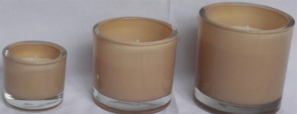 Wax filled Glass - CYLINDER shape FL009 / FL014 / FL325 OPAQUE finish