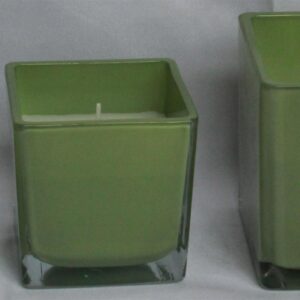 Wax filled Glass - CONTAINER rectengular FL152 / FL153 / FL154 / JADE finish