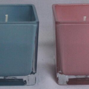 Wax filled Glass - CONTAINER rectengular FL152 / JADE finish