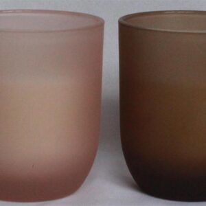 Wax filled Glass - CONTAINER shape FL263 / FROSTED finish