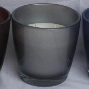 Wax filled Glass - CYLINDER shape FL266 / PEARL finish