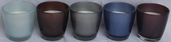 Wax filled Glass - CYLINDER shape FL266 / PEARL finish