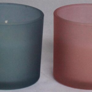 Wax filled Glass - CYLINDER shape FL390 / FROSTED finish
