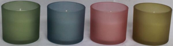 Wax filled Glass - CYLINDER shape FL390 / FROSTED finish