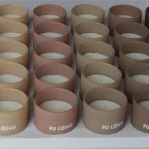 Wax filled Glass - CYILINDER shape FL390 / MATT finish / TRAY Pack