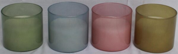 Wax filled Glass - CYLINDER shape FL674 / JADE finish
