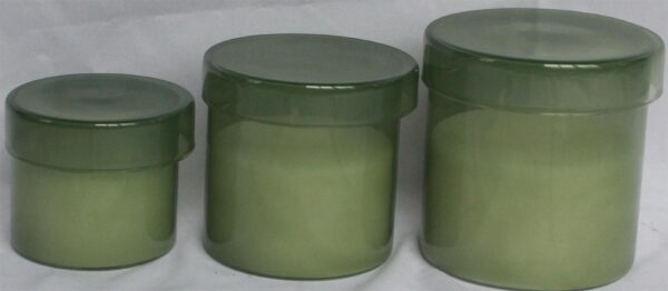 Wax filled Glass - CYLINDER shape FL677 / FL699 / FL676 family / JADE finish