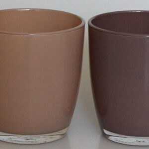 Glass - OVAL shape FL267 OPAQUE finish - NEW - AMBIENT MOCHA color range