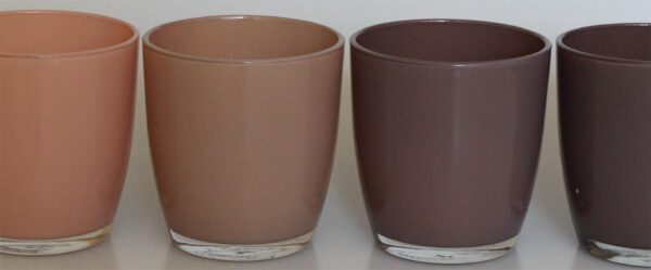 Glass - OVAL shape FL267 OPAQUE finish - NEW - AMBIENT MOCHA color range