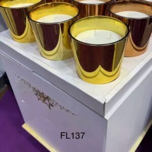 Ready For Sale DISPLAY on 1/4 palette / filled wax Glass / FL137 Galvanized
