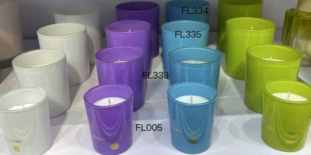 Wax filled Glass - CYLINDER Shape FL005 / FL333 / FL335 / FL334 OPAQUE finish